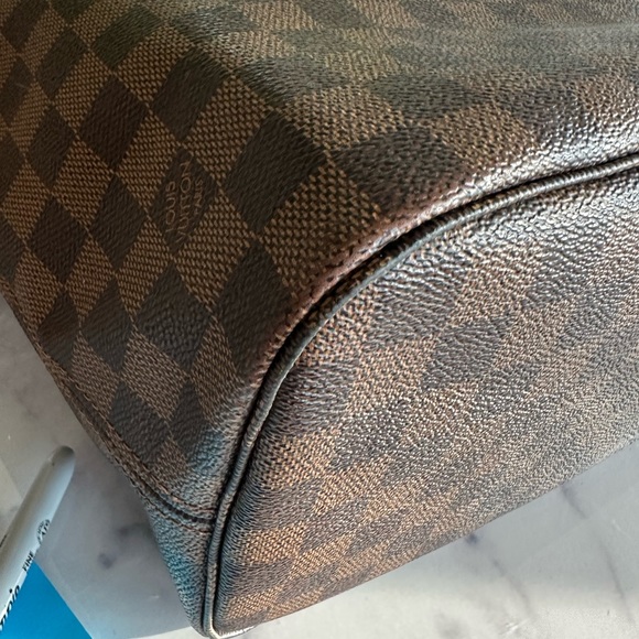 💙Auth Louis Vuitton Neverfull Damier Ebene Mm - Picture 7 of 10